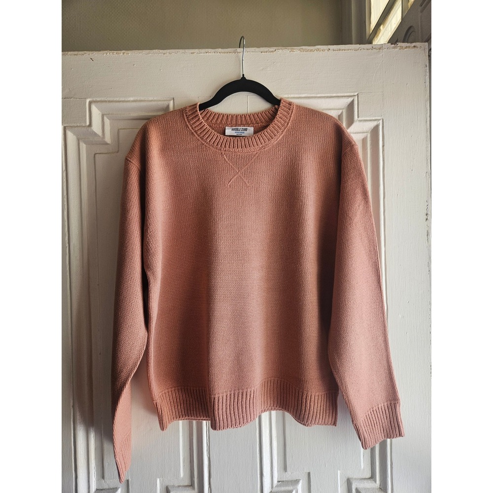Double Zero Mystical Moon Terracotta Knit Crewneck Sweater Womens Medium